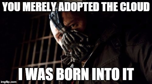 Web Developers Be Like | YOU MERELY ADOPTED THE CLOUD I WAS BORN INTO IT | image tagged in memes,permission bane,web,programmers,developers | made w/ Imgflip meme maker