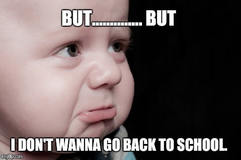 BUT.............. BUT I DON'T WANNA GO BACK TO SCHOOL. | made w/ Imgflip meme maker