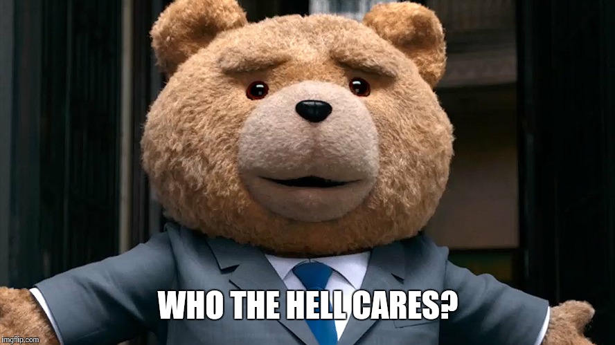 WHO THE HELL CARES? | made w/ Imgflip meme maker