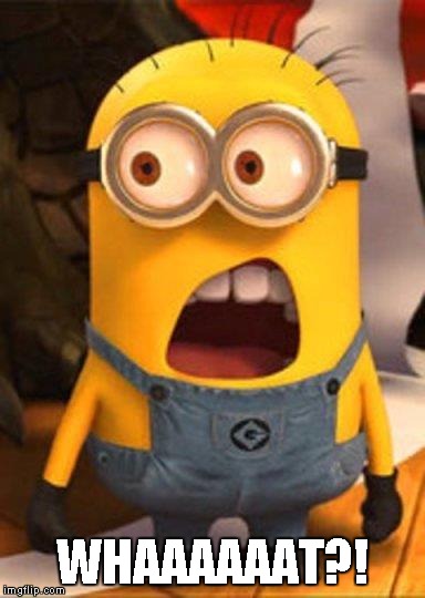 Minion Overwhelmed | WHAAAAAAT?! | image tagged in minion overwhelmed | made w/ Imgflip meme maker