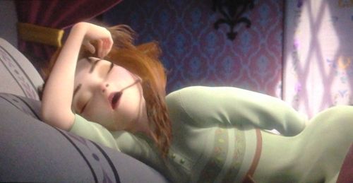 High Quality Frozen Anna Sleeping Blank Meme Template