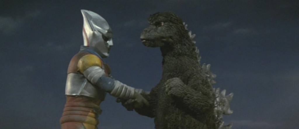 High Quality Godzilla-Ultraman-Megalon Blank Meme Template