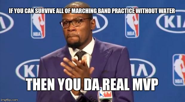 You The Real MVP Meme | IF YOU CAN SURVIVE ALL OF MARCHING BAND PRACTICE WITHOUT WATER THEN YOU DA REAL MVP | image tagged in memes,you the real mvp | made w/ Imgflip meme maker