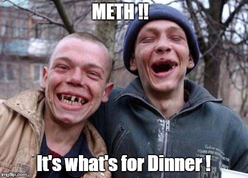 Ugly Twins | METH !! It's what's for Dinner ! | image tagged in memes,ugly twins | made w/ Imgflip meme maker