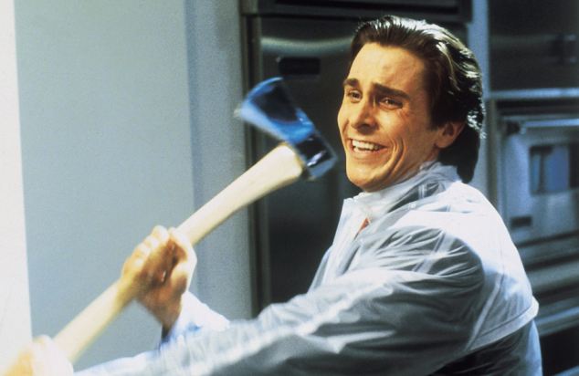 American Psycho Christian Bale Attack Blank Meme Template