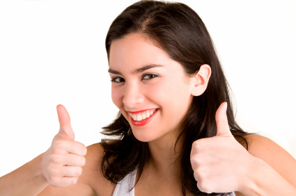 Image result for woman doing thumbs up