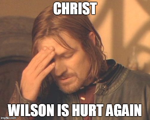 Frustrated Boromir Meme | CHRIST WILSON IS HURT AGAIN | image tagged in memes,frustrated boromir | made w/ Imgflip meme maker
