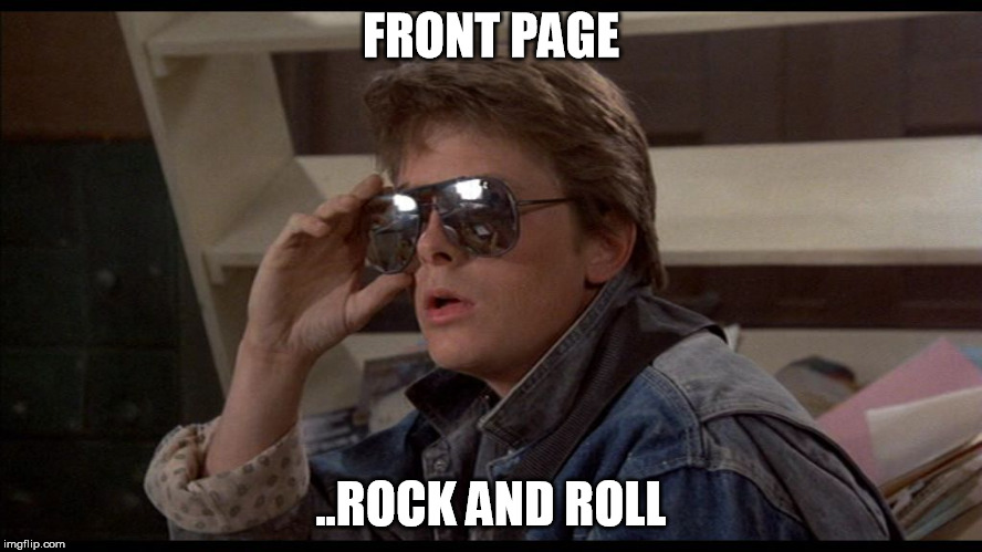 McFly | FRONT PAGE ..ROCK AND ROLL | image tagged in mcfly | made w/ Imgflip meme maker