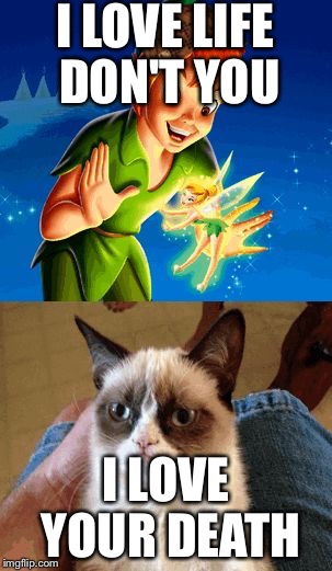 Grumpy Cat Does Not Believe | I LOVE LIFE DON'T YOU I LOVE YOUR DEATH | image tagged in memes,grumpy cat does not believe,scumbag | made w/ Imgflip meme maker