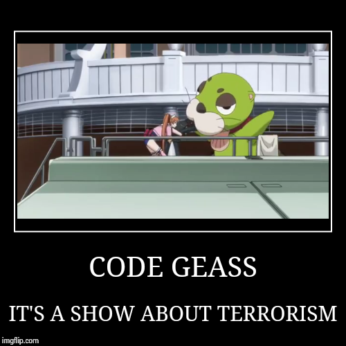 I am at least 90% sure about this! | image tagged in funny,demotivationals,anime,code geass | made w/ Imgflip demotivational maker