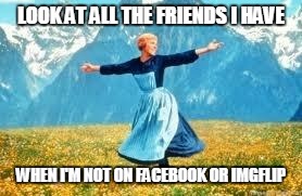 Look At All These | LOOK AT ALL THE FRIENDS I HAVE WHEN I'M NOT ON FACEBOOK OR IMGFLIP | image tagged in memes,look at all these | made w/ Imgflip meme maker