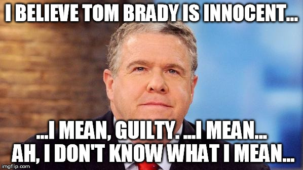 I BELIEVE TOM BRADY IS INNOCENT... ...I MEAN, GUILTY. ...I MEAN... AH, I DON'T KNOW WHAT I MEAN... | made w/ Imgflip meme maker