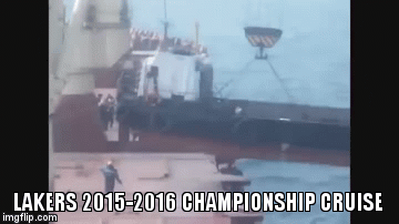 LAKERS 2015-2016 CHAMPIONSHIP CRUISE | image tagged in gifs | made w/ Imgflip video-to-gif maker