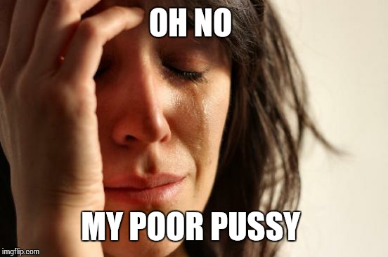 First World Problems Meme | OH NO MY POOR PUSSY | image tagged in memes,first world problems | made w/ Imgflip meme maker