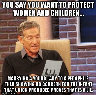 Maury Lie Detector Meme | YOU SAY YOU WANT TO PROTECT WOMEN AND CHILDREN... MARRYING A YOUNG LADY TO A PEDOPHILE THEN SHOWING NO CONCERN FOR THE INFANT THAT UNION PRO | image tagged in memes,maury lie detector | made w/ Imgflip meme maker