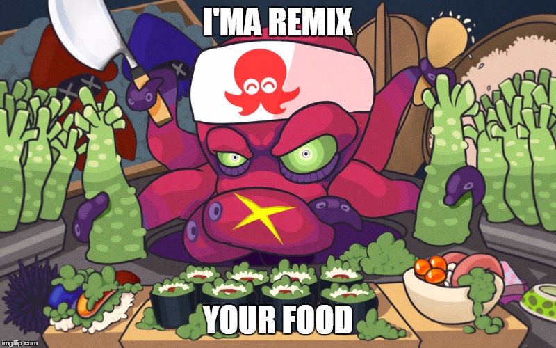 I'MA REMIX YOUR FOOD | image tagged in dj sushi chef | made w/ Imgflip meme maker