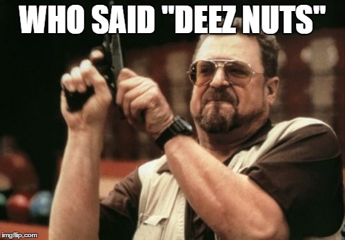 Am I The Only One Around Here | WHO SAID "DEEZ NUTS" | image tagged in memes,am i the only one around here | made w/ Imgflip meme maker