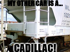 My other car! | MY OTHER CAR IS A... CADILLAC! | image tagged in train hoppers,dirty kids | made w/ Imgflip meme maker