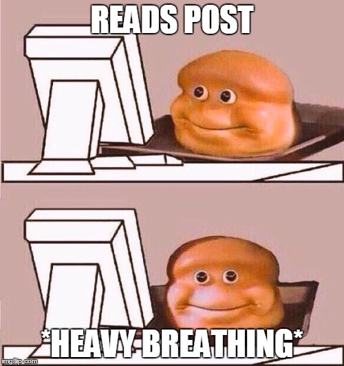 READS POST *HEAVY BREATHING* | made w/ Imgflip meme maker