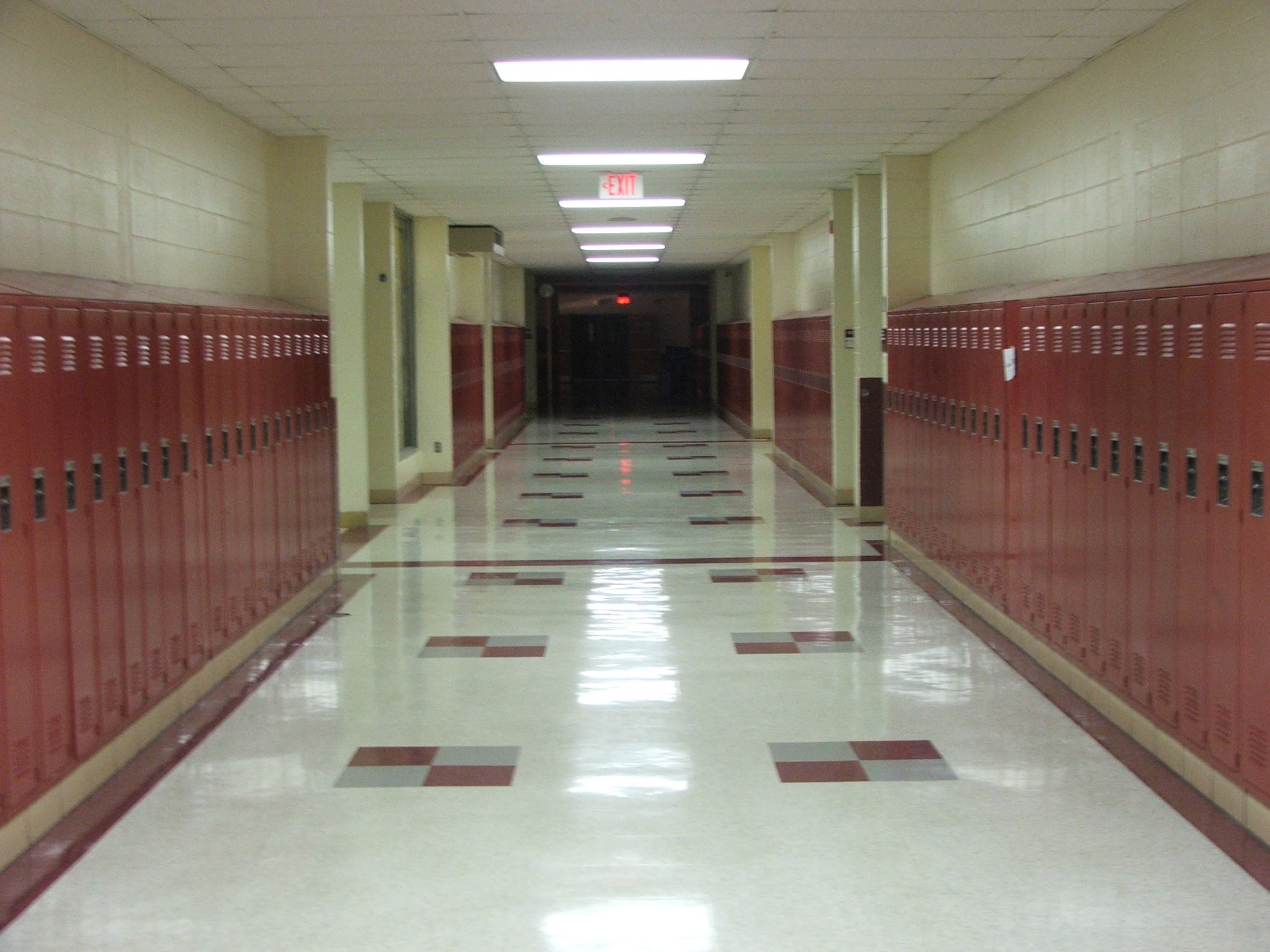 Hallway and Lockers Blank Meme Template