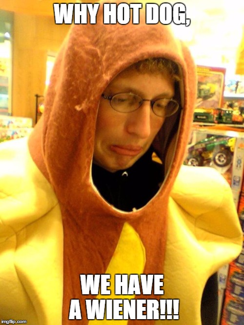 WHY HOT DOG, WE HAVE A WIENER!!! | image tagged in hot dog | made w/ Imgflip meme maker