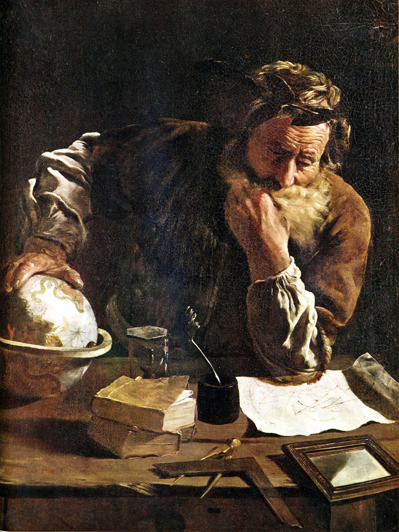 Thoughtful Archimedes Blank Meme Template