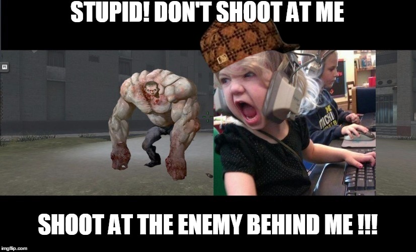 STUPID! DON'T SHOOT AT ME SHOOT AT THE ENEMY BEHIND ME !!! | image tagged in sf2 playpark meme contest,scumbag | made w/ Imgflip meme maker