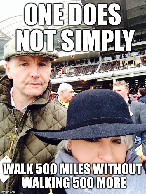 Team Ruby  | ONE DOES NOT SIMPLY WALK 500 MILES WITHOUT WALKING 500 MORE | image tagged in cancer,fundraising | made w/ Imgflip meme maker
