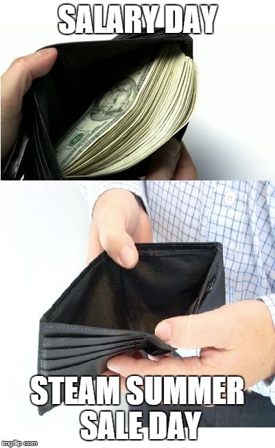 Wallet | SALARY DAY STEAM SUMMER SALE DAY | image tagged in wallet | made w/ Imgflip meme maker