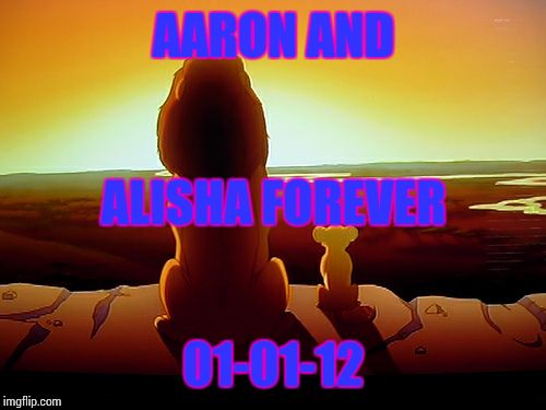 Lion King | AARON AND 01-01-12 ALISHA FOREVER | image tagged in memes,lion king | made w/ Imgflip meme maker