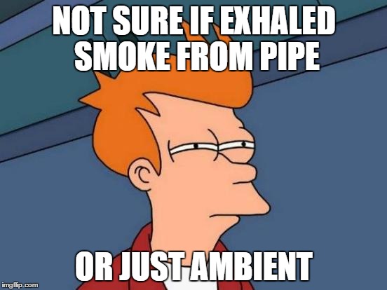 California be like | NOT SURE IF EXHALED SMOKE FROM PIPE OR JUST AMBIENT | image tagged in memes,futurama fry,california,wild fires | made w/ Imgflip meme maker
