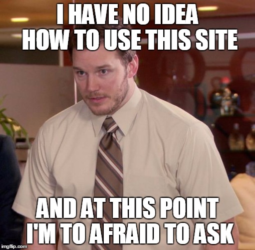 Afraid To Ask Andy | I HAVE NO IDEA HOW TO USE THIS SITE AND AT THIS POINT I'M TO AFRAID TO ASK | image tagged in memes,afraid to ask andy | made w/ Imgflip meme maker