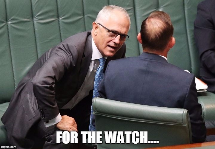 Turnbull Knives Abbott | image tagged in for the watch,tony abbott,malcolm turnbull | made w/ Imgflip meme maker