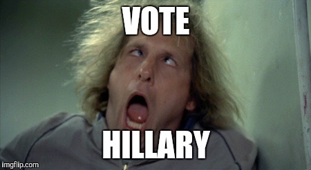 Scary Harry | VOTE HILLARY | image tagged in memes,scary harry | made w/ Imgflip meme maker