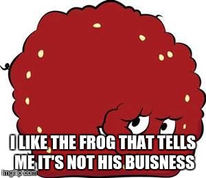 meatwad | I LIKE THE FROG THAT TELLS ME IT'S NOT HIS BUISNESS | image tagged in meatwad | made w/ Imgflip meme maker