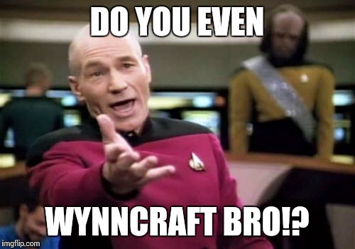 Picard Wtf Meme | DO YOU EVEN WYNNCRAFT BRO!? | image tagged in memes,picard wtf | made w/ Imgflip meme maker