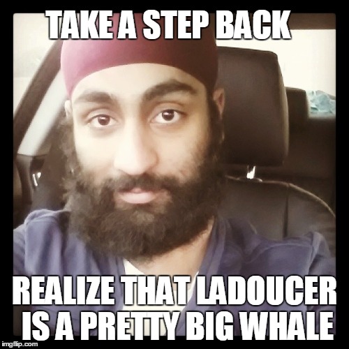 TAKE A STEP BACK REALIZE THAT LADOUCER IS A PRETTY BIG WHALE | made w/ Imgflip meme maker