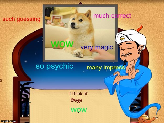 akinator doge | image tagged in doge,akinator,wow | made w/ Imgflip meme maker