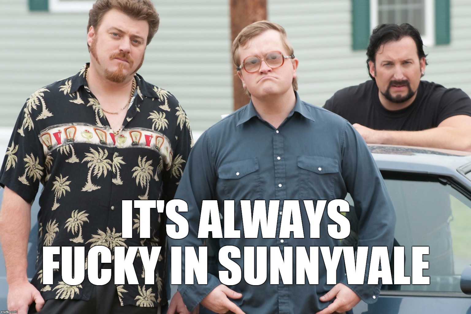 IT'S ALWAYS F**KY IN SUNNYVALE | image tagged in sunny in sunnyvale | made w/ Imgflip meme maker