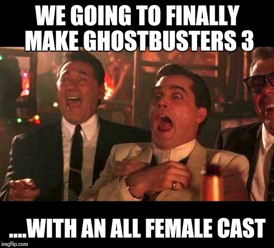 Ghostbusters 3 | WE GOING TO FINALLY MAKE GHOSTBUSTERS 3 ....WITH AN ALL FEMALE CAST | image tagged in ghostbusters | made w/ Imgflip meme maker