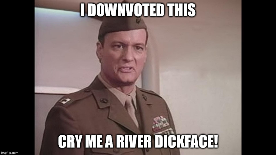 Pussies! | I DOWNVOTED THIS CRY ME A RIVER DICKFACE! | image tagged in pussies | made w/ Imgflip meme maker