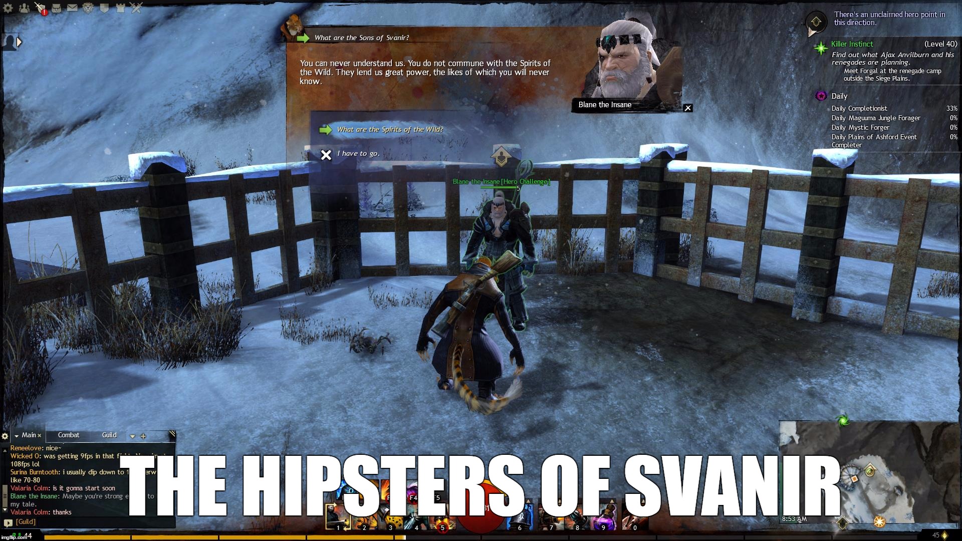 THE HIPSTERS OF SVANIR | image tagged in guildwars2funny | made w/ Imgflip meme maker
