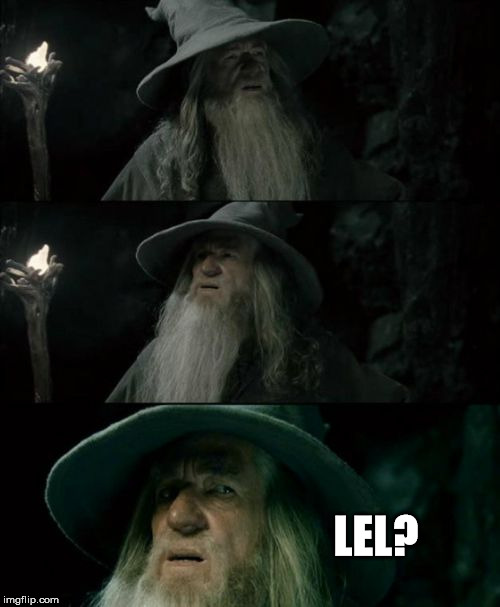 Confused Gandalf Meme | LEL? | image tagged in memes,confused gandalf | made w/ Imgflip meme maker