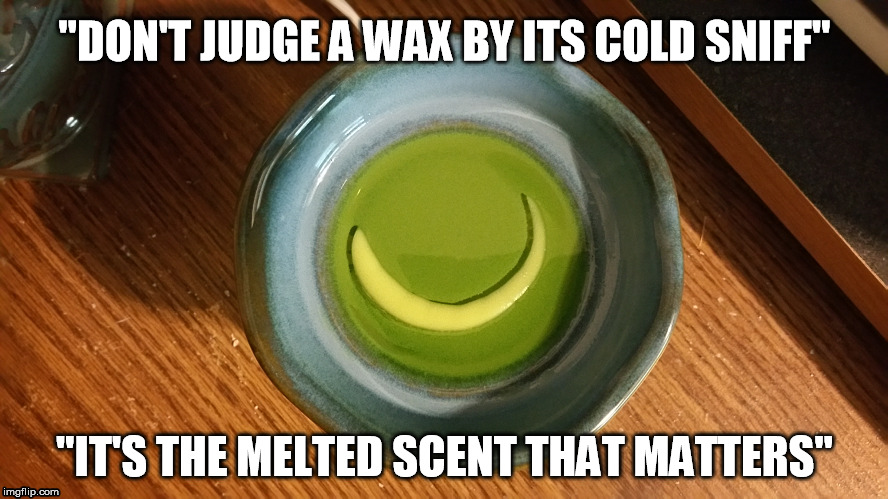 Don't Judge Scented Wax by Cold Sniff | "DON'T JUDGE A WAX BY ITS COLD SNIFF" "IT'S THE MELTED SCENT THAT MATTERS" | image tagged in scented wax,scented wax melts,scentsationals | made w/ Imgflip meme maker