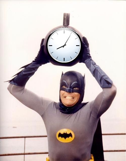 High Quality Batman with Clock Blank Meme Template