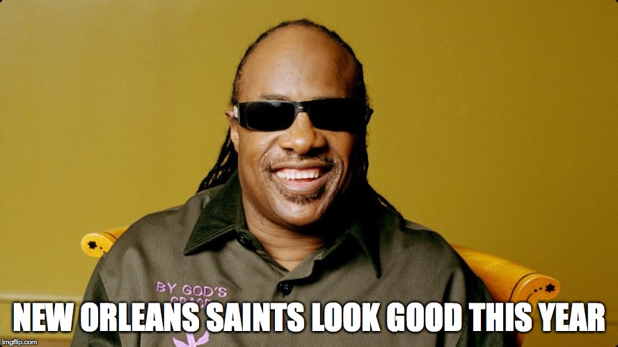 Saints | NEW ORLEANS SAINTS LOOK GOOD THIS YEAR | image tagged in saints | made w/ Imgflip meme maker