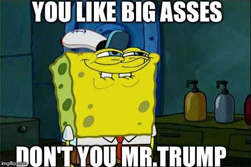 Don't You Squidward Meme | YOU LIKE BIG ASSES DON'T YOU MR.TRUMP | image tagged in memes,dont you squidward | made w/ Imgflip meme maker