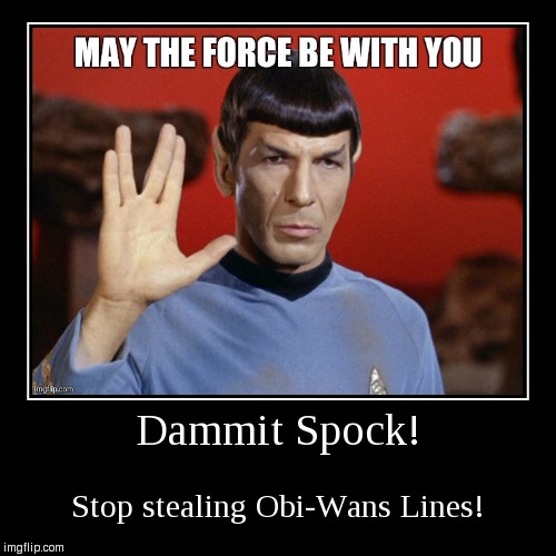 Stop ripping off people you pointy eared bastard! | image tagged in funny,demotivationals,spock live long and prosper,star trek,funny memes,original meme | made w/ Imgflip demotivational maker