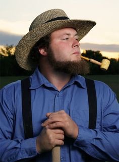 High Quality Amish Guy Blank Meme Template