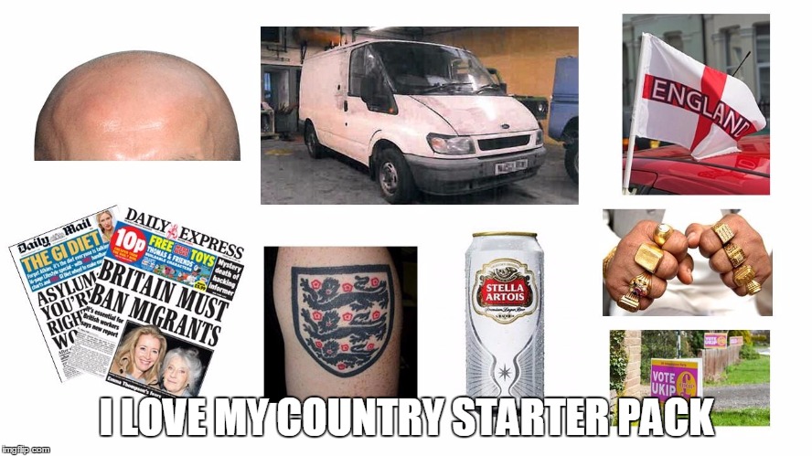 I LOVE MY COUNTRY STARTER PACK | image tagged in starter pack | made w/ Imgflip meme maker